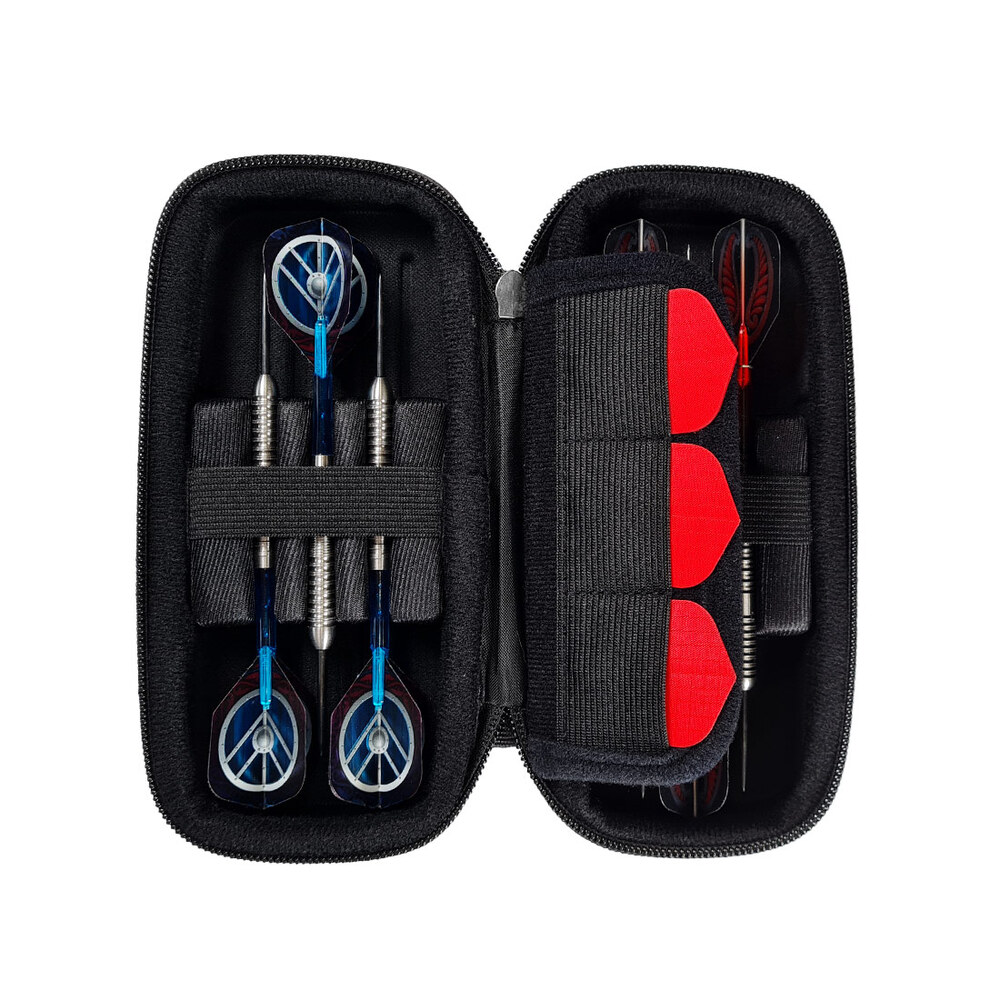 Dart Tasche schwarz / Dart Case schwarz - Black Turtle - DARTS Sport  Editon - für 3 oder 6 Dartpfeile